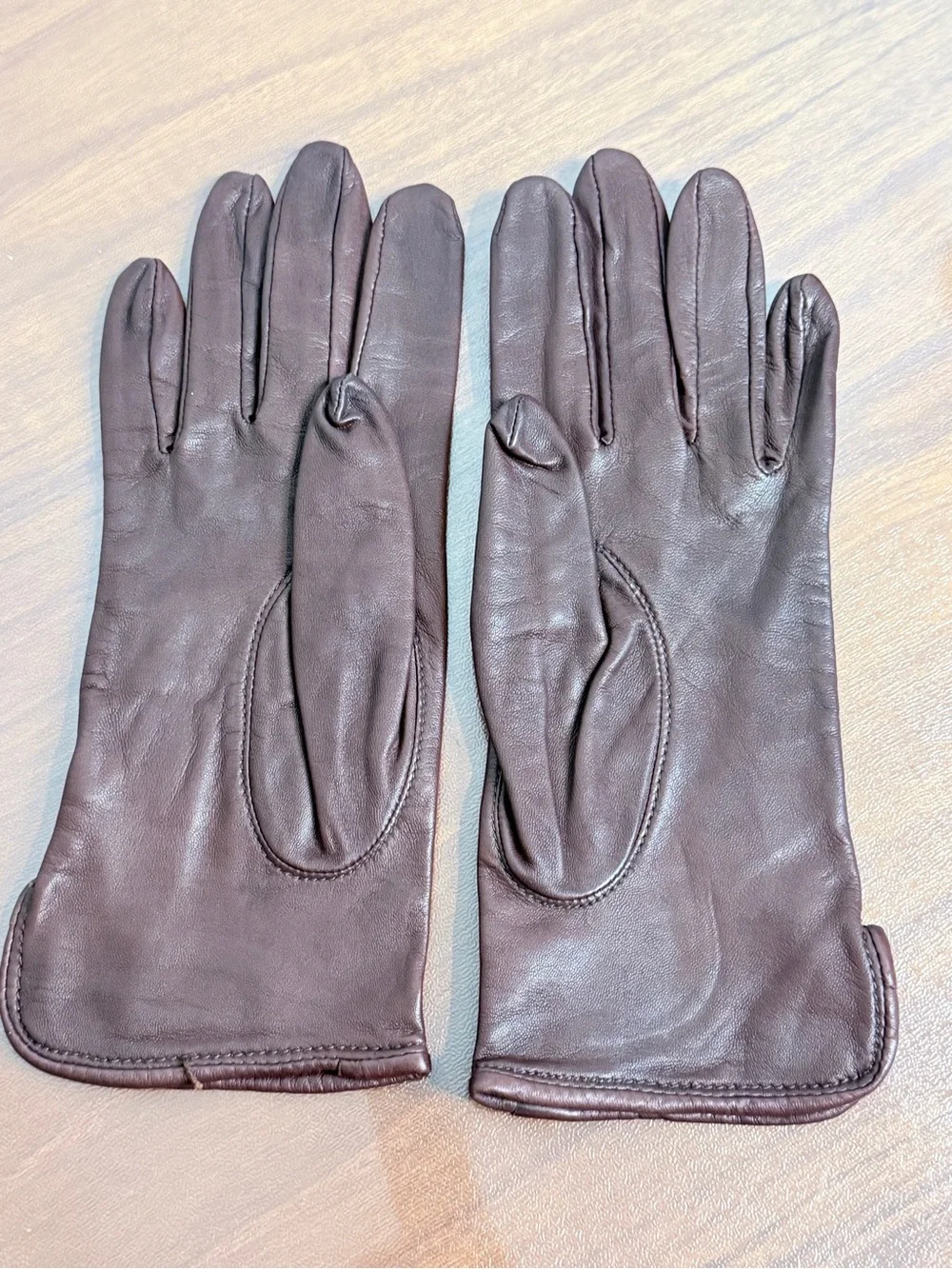 Preston & York Women's Brown Leather Gloves 7.5